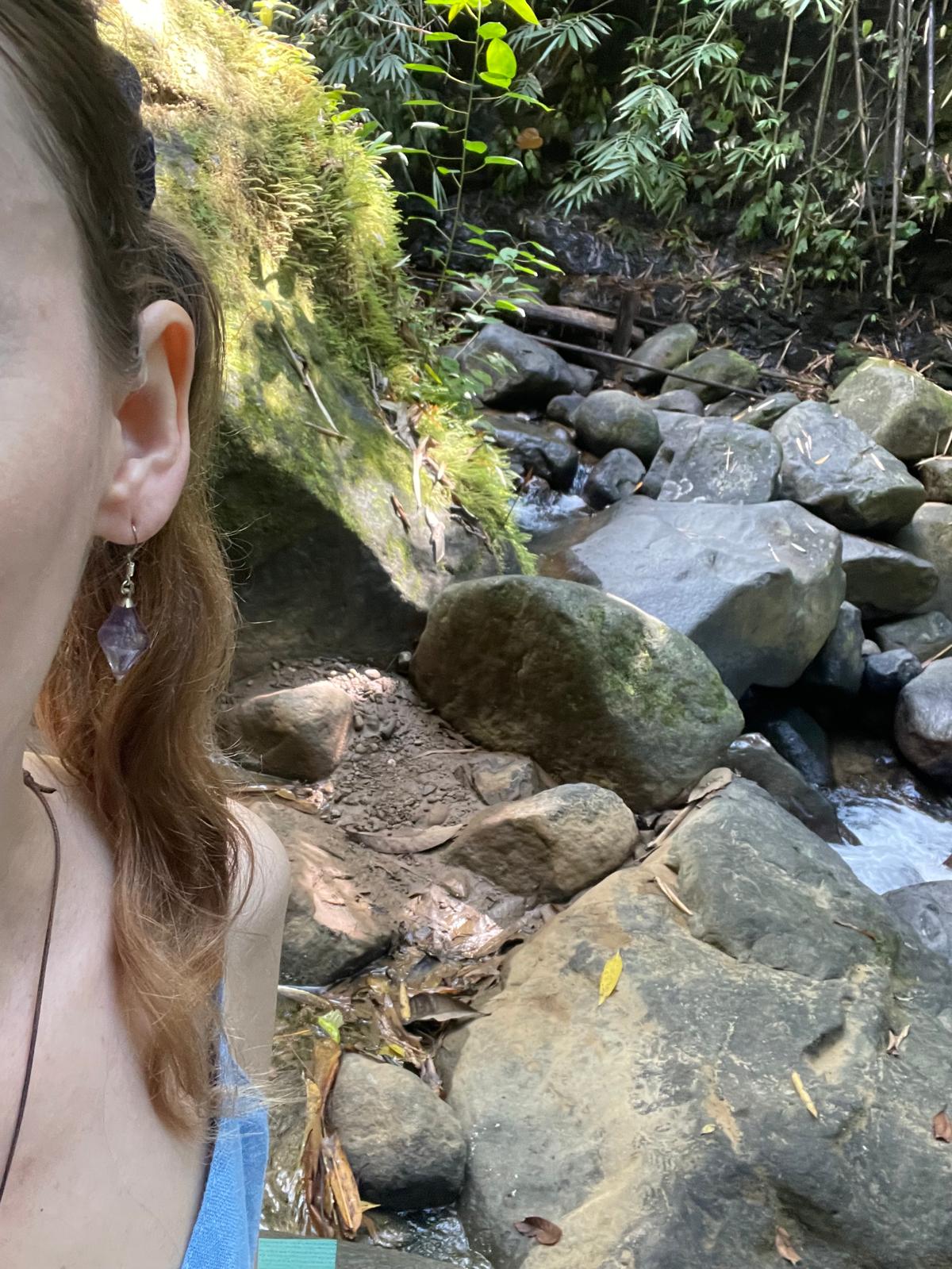 Handcrafted amethyst earrings in premium silver
