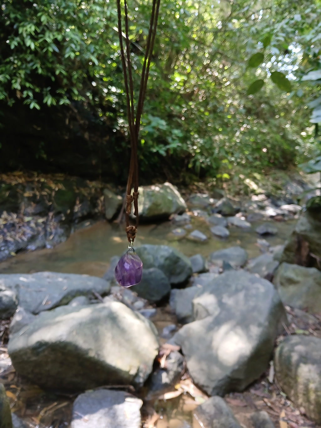 amethyst pendant, made in Costa Rica
