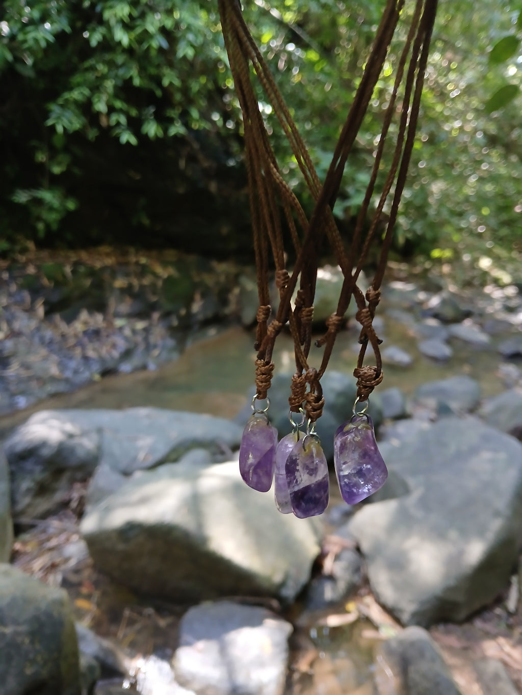 amethyst pendant, made in Costa Rica