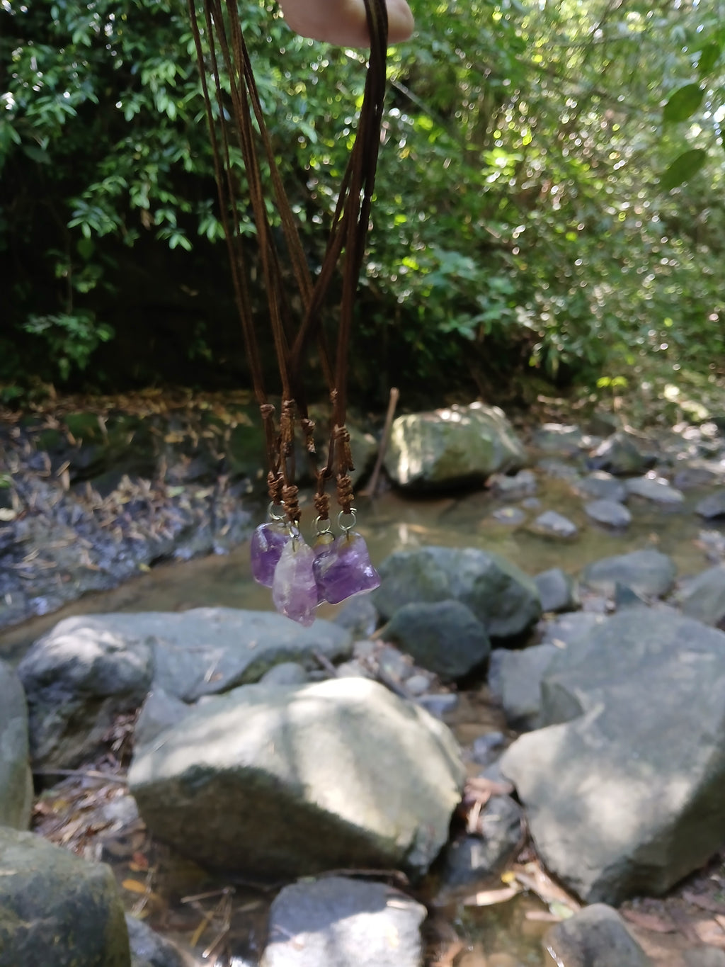 amethyst pendant, made in Costa Rica