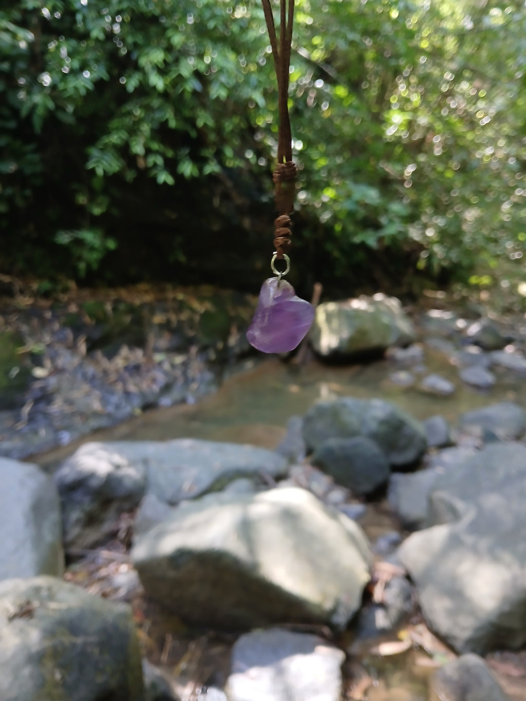 amethyst pendant, made in Costa Rica