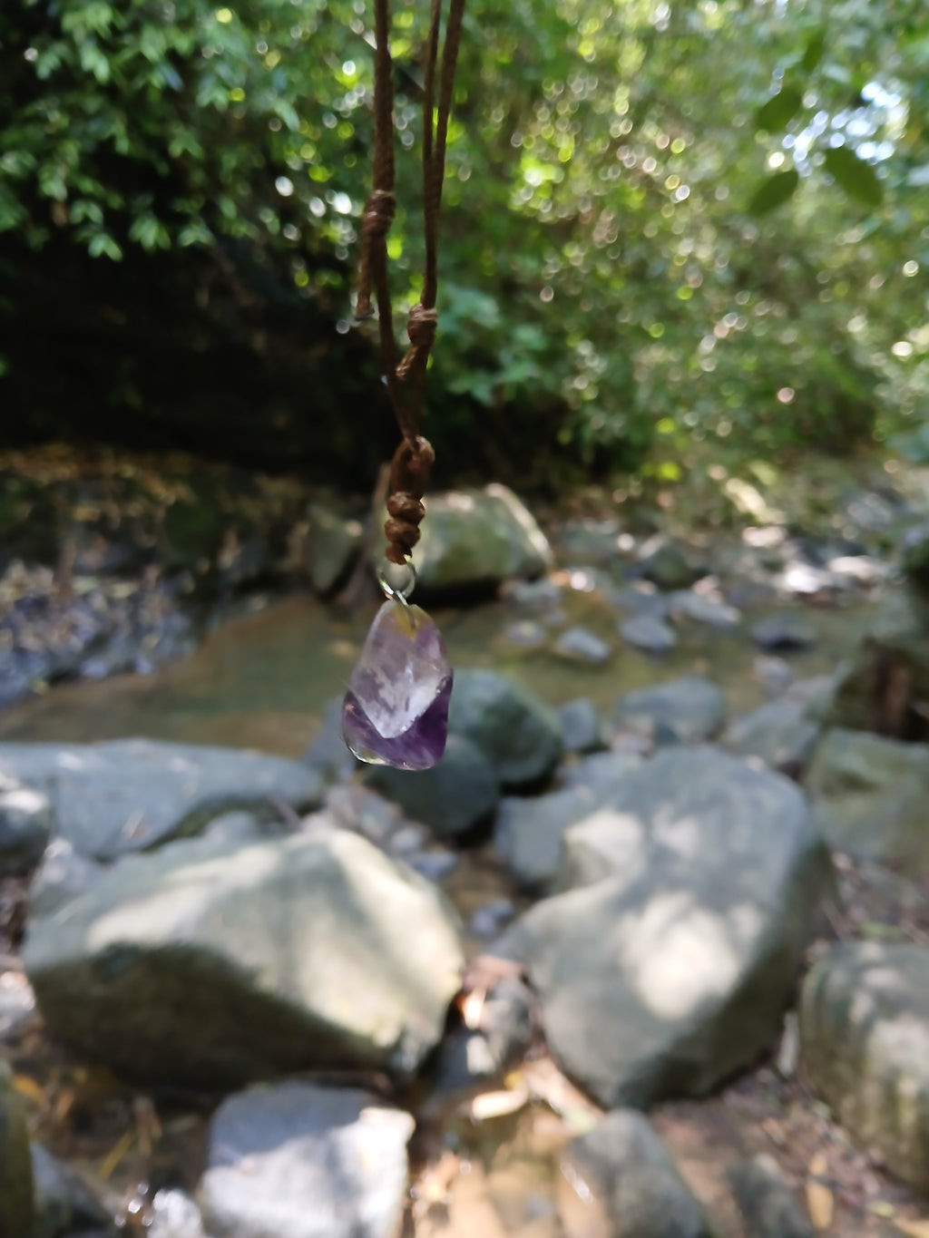 amethyst pendant, made in Costa Rica