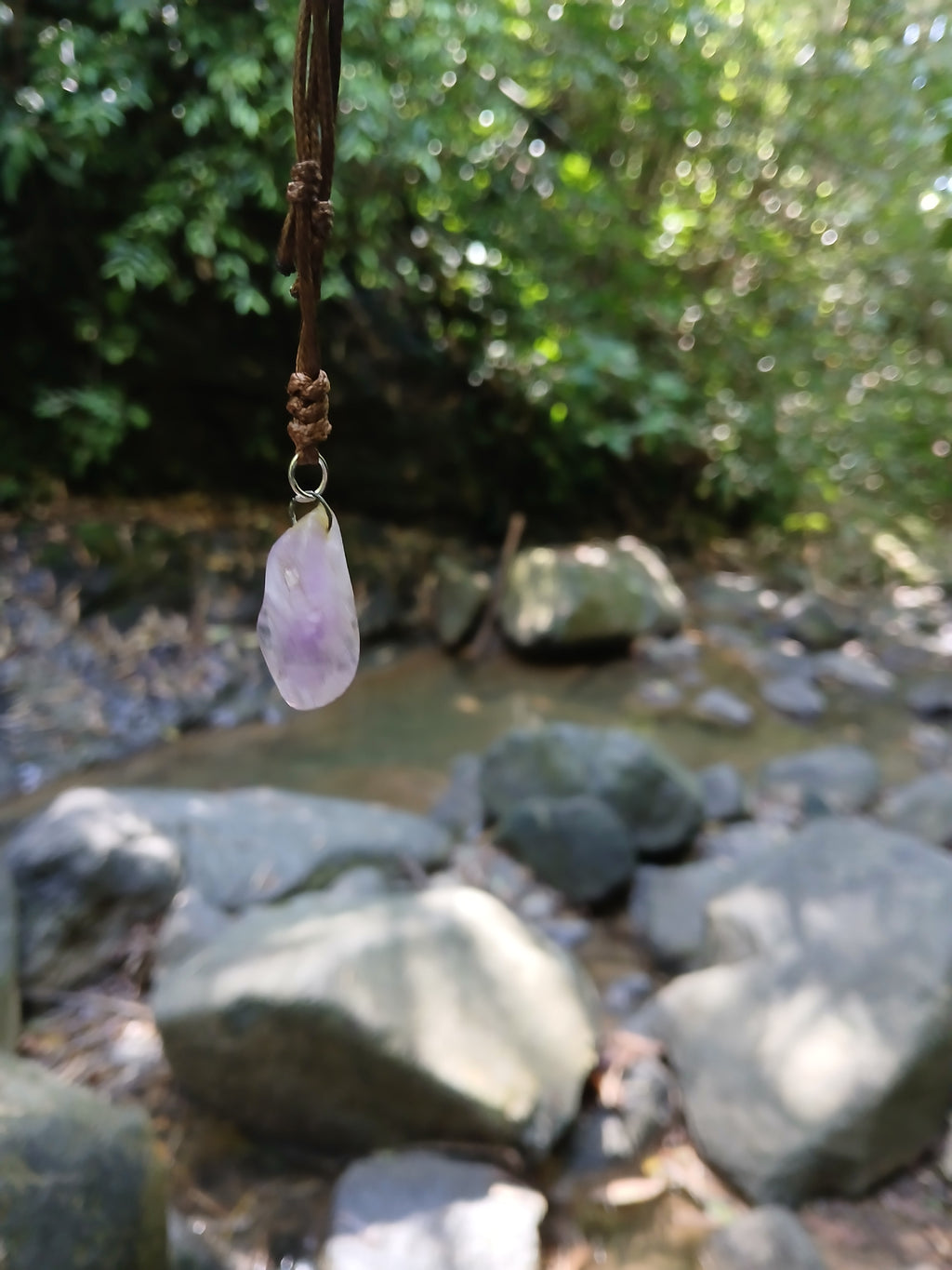 amethyst pendant, made in Costa Rica