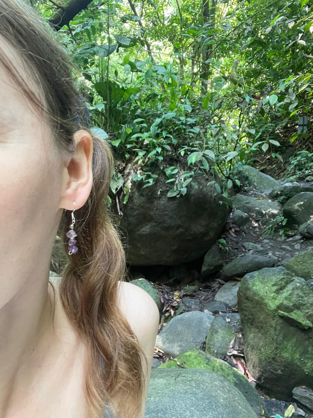Handmade amethyst earrings, premium 925 sterling silver