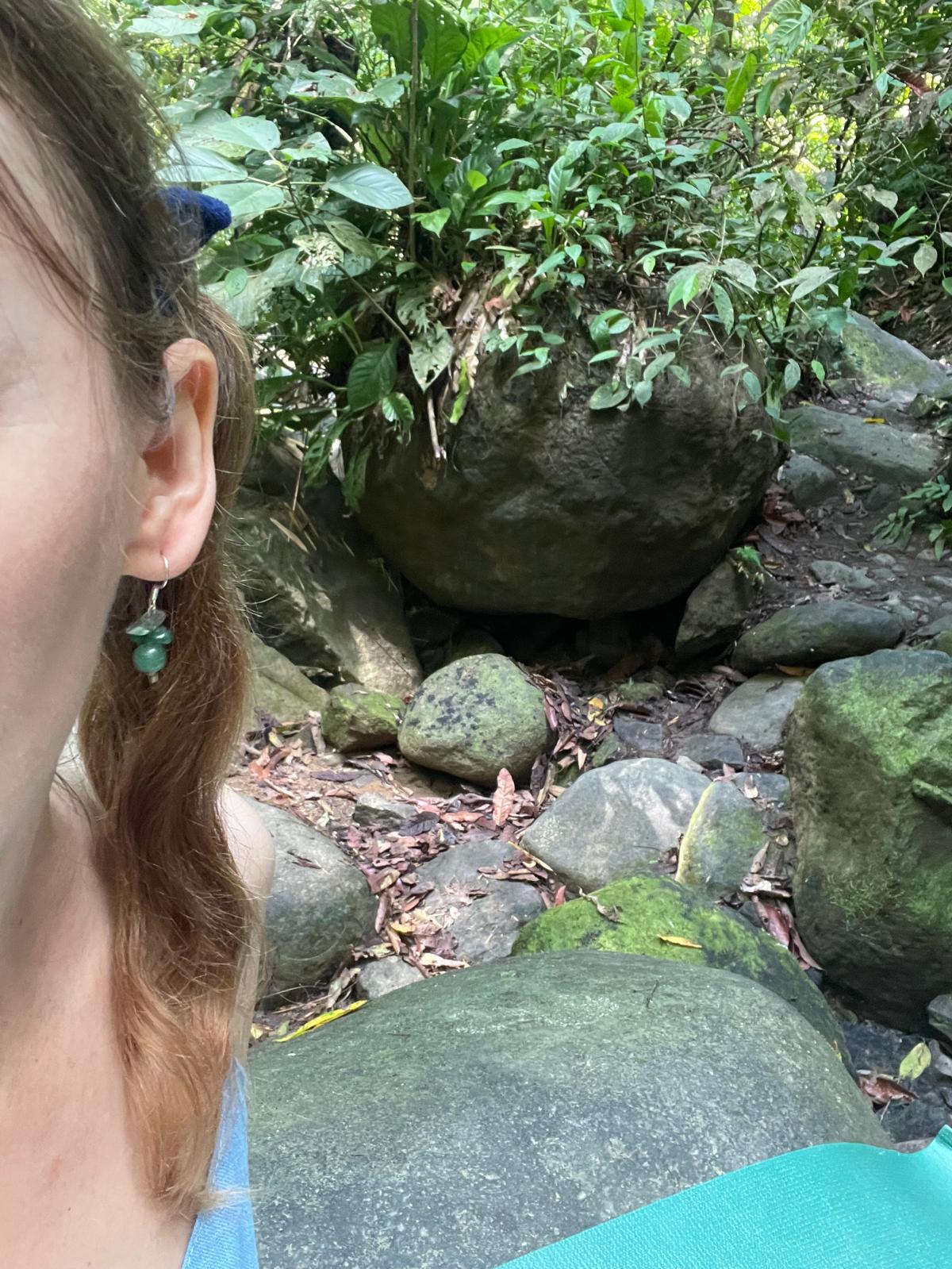 Earrings with natural jadeite, green aventurine, and rock crystal, premium 925 sterling silver