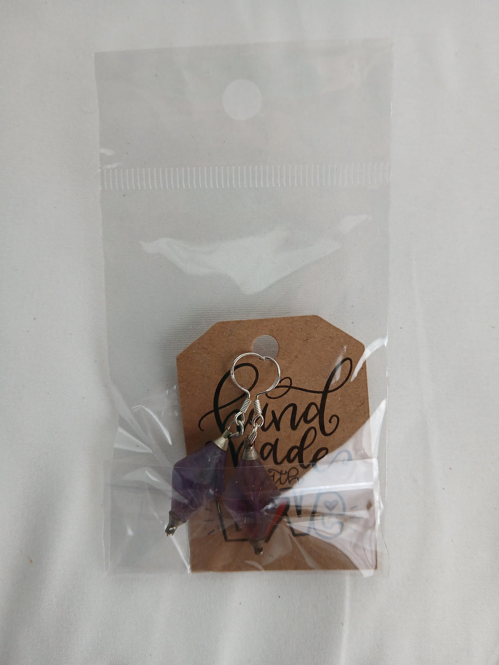 Handcrafted amethyst earrings in premium silver