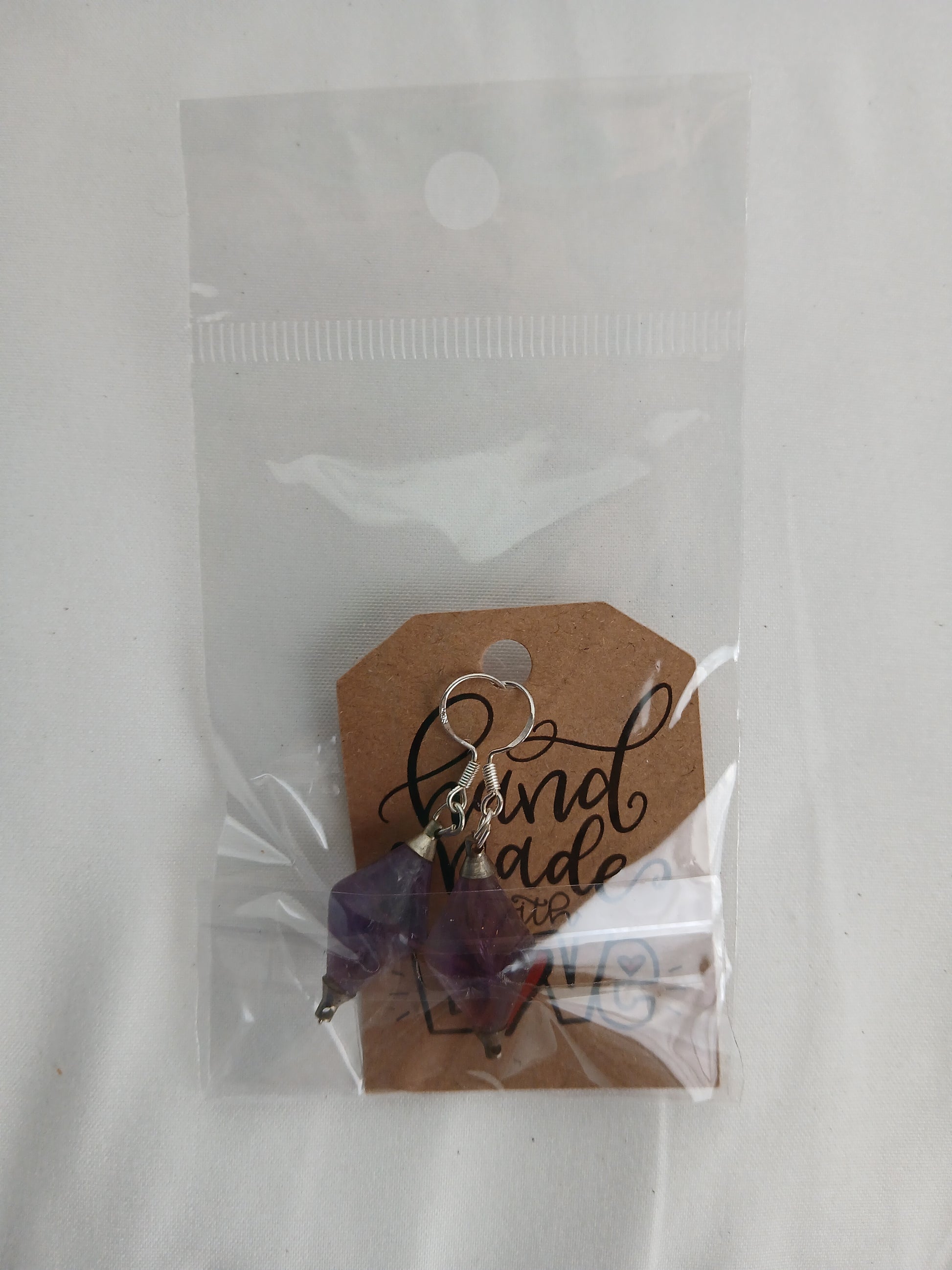 Handcrafted amethyst earrings in premium silver