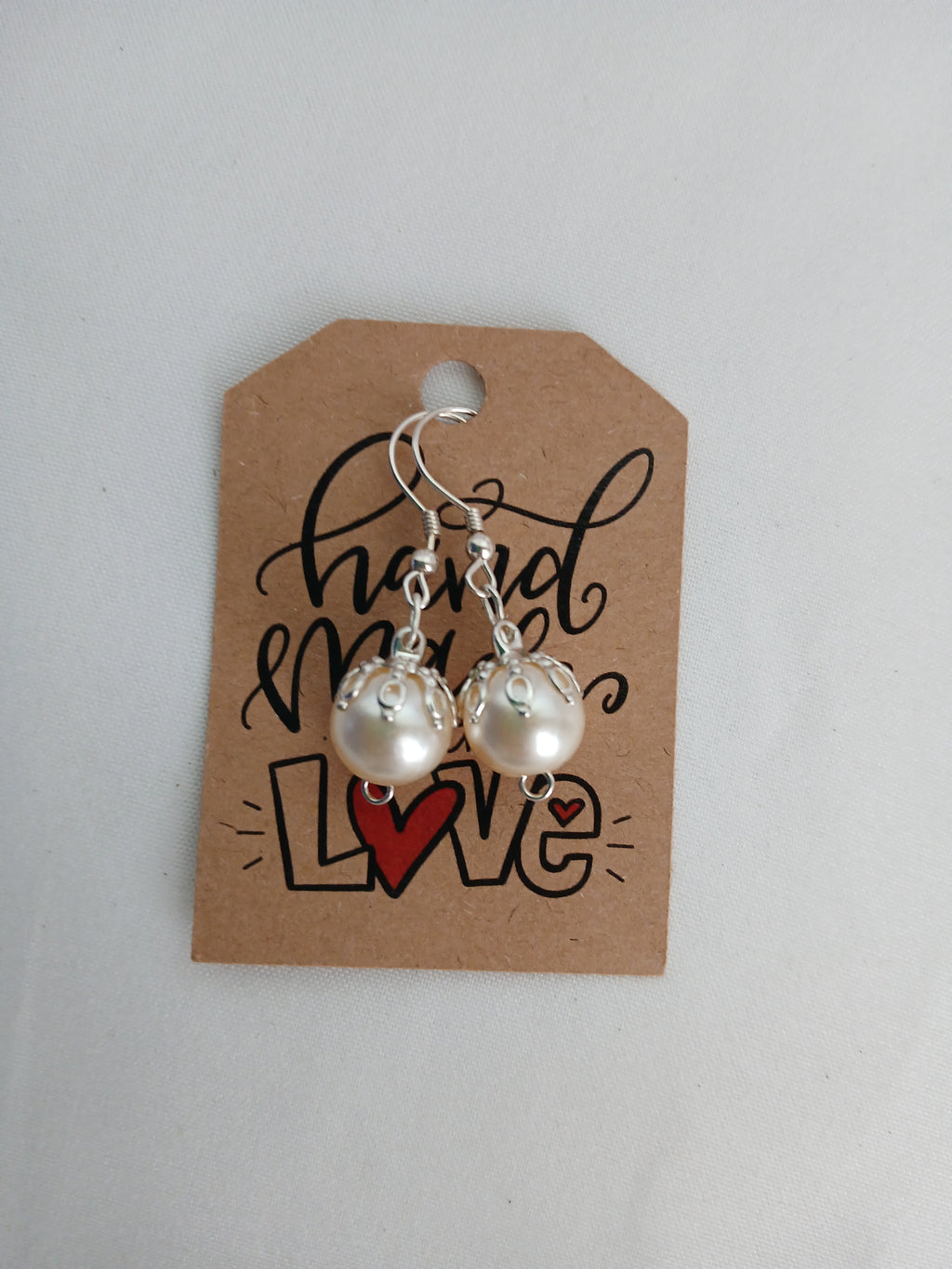Earrings with natural pearls from the Caribbean Sea premium 925 sterling silver