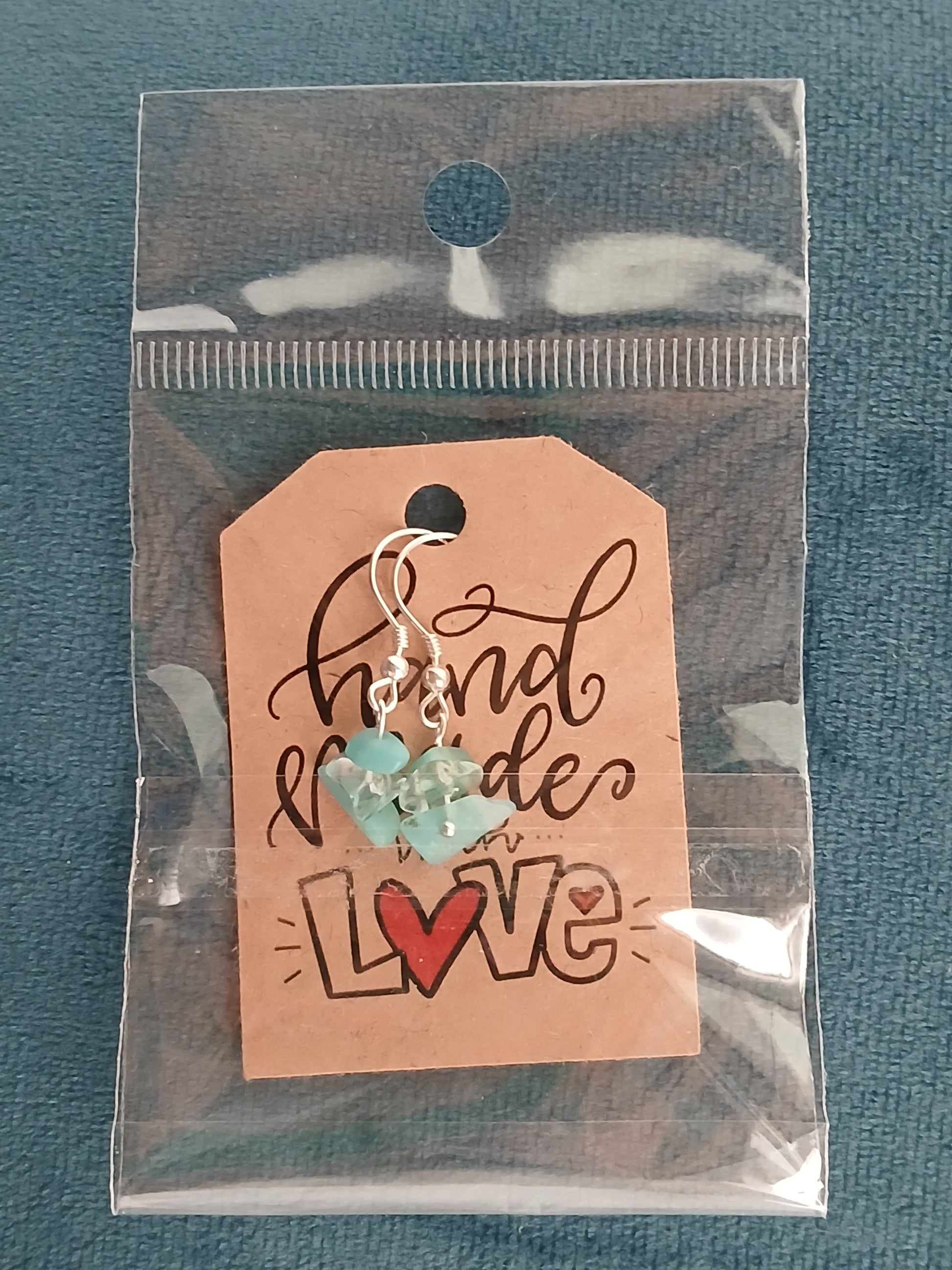 Handcrafted aquamarine and rock crystal earrings, premium 925 sterling silver