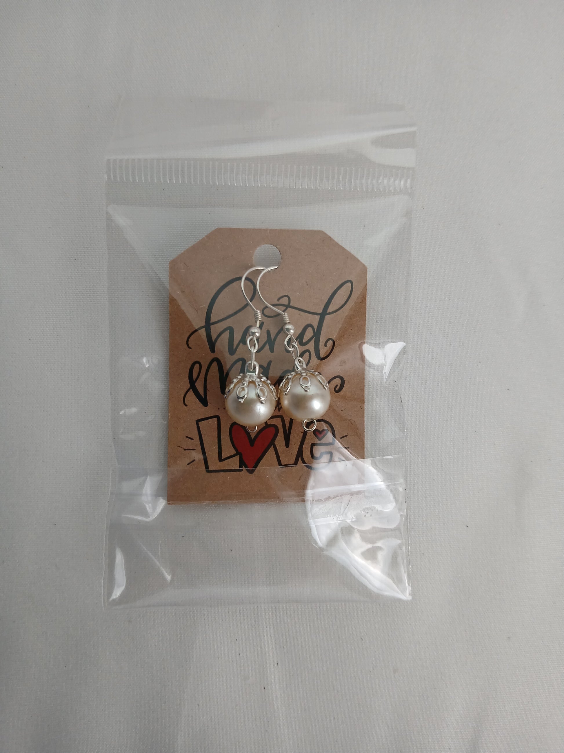 Earrings with natural pearls from the Caribbean Sea premium 925 sterling silver